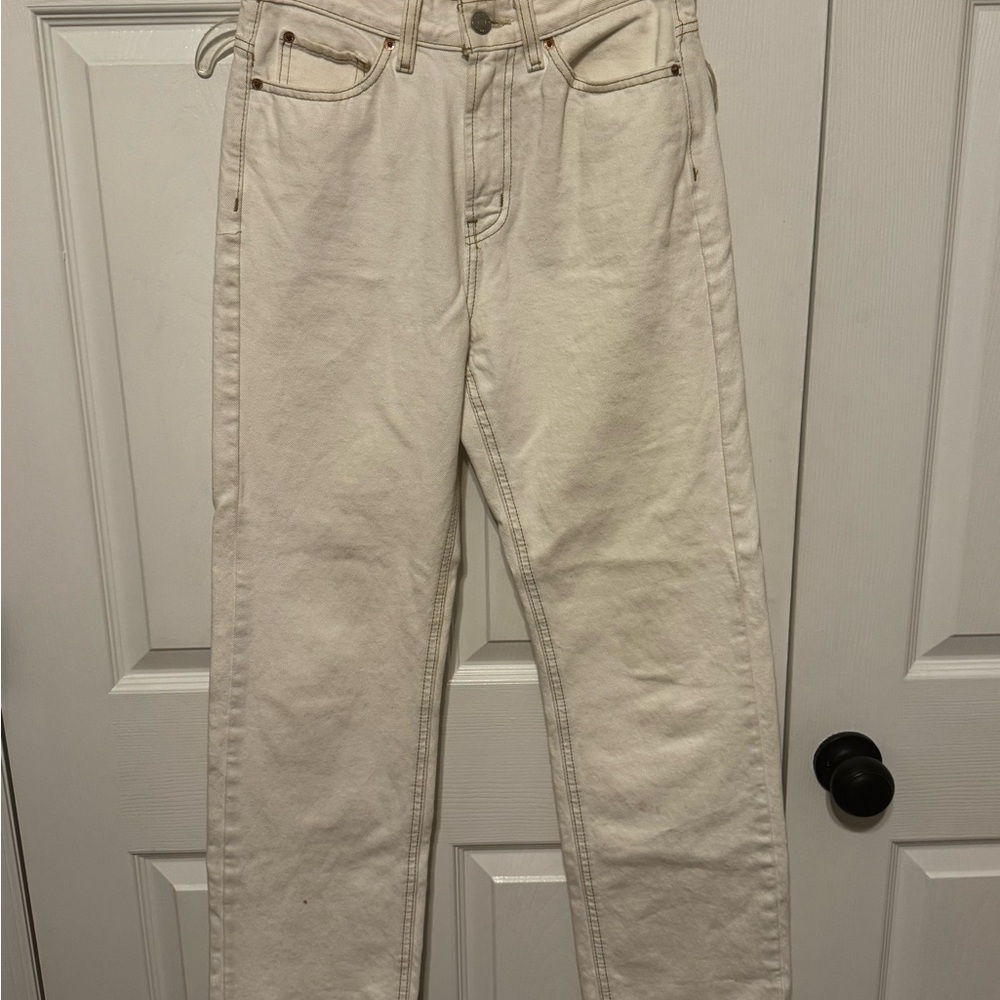 BDG Cream Straight Jeans